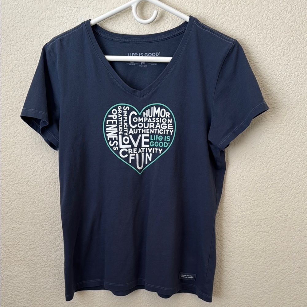 2 Life Is Good Dark Blue Crusher Tee - Picture 3 of 3